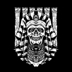 vector of skull god of egypt