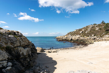 Playa de Ancoradouro, en Bueu (Galicia, España)
