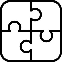 Puzzle, jigsaw line icon