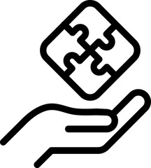 Puzzle, jigsaw line icon