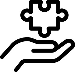 Puzzle, jigsaw line icon