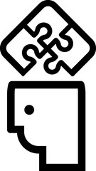 Puzzle, jigsaw line icon