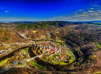 City and castle of Loket, Karlovy Vary Region (Karlsbad / Carlsbad), Czech Republic (Czechia) 