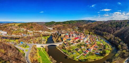 City and castle of Loket, Karlovy Vary Region (Karlsbad / Carlsbad), Czech Republic (Czechia) 