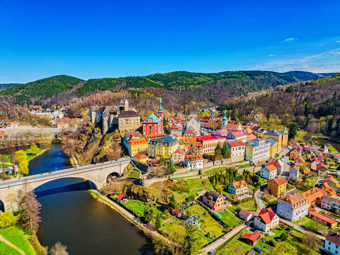 City and castle of Loket, Karlovy Vary Region (Karlsbad / Carlsbad), Czech Republic (Czechia) 