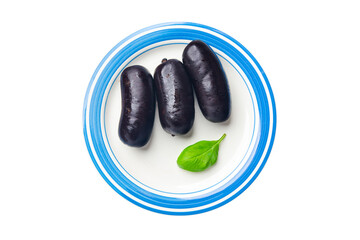 black pudding fresh sausage bloody meat meal food on the table copy space food