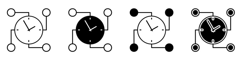 Time management icon vector set. deadline illustration sign collection. timeline symbol or logo.