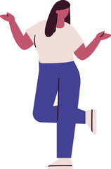 Woman, girl flat illustration