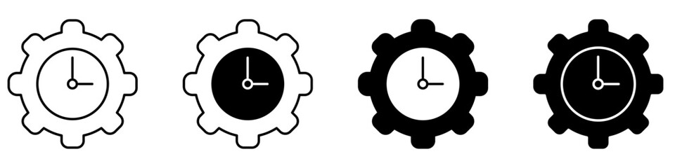 Time management icon vector set. deadline illustration sign collection. timeline symbol or logo.