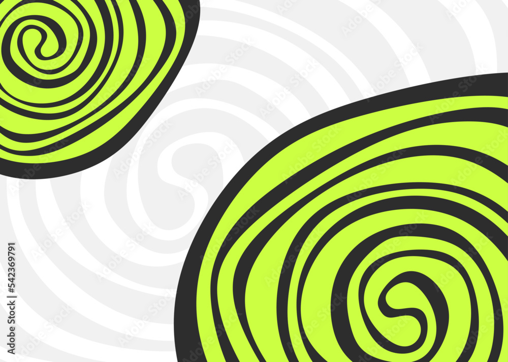 Poster abstract background with swirl line pattern and with some copy space area