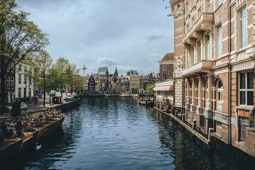 Naklejka premium Amsterdam canal