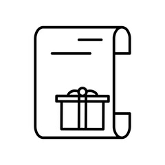 gift list line icon