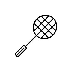 Racket icon set. Sport vector collection. Tennis racket vector icon black classic illustration. Racket icon for tennis and badminton