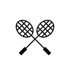 Racket icon set. Sport vector collection. Tennis racket vector icon black classic illustration. Racket icon for tennis and badminton