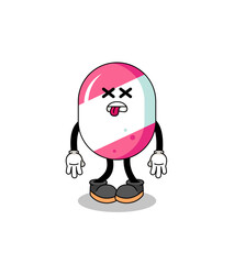 candy mascot illustration is dead