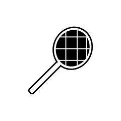 Racket icon set. Sport vector collection. Tennis racket vector icon black classic illustration. Racket icon for tennis and badminton