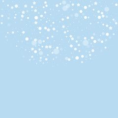 Fototapeta na wymiar Snowy christmas background. Subtle flying snow