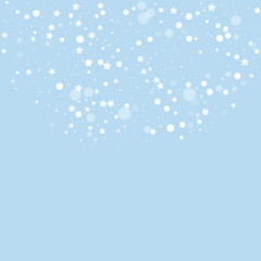 Snowy christmas background. Subtle flying snow