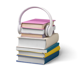 Wireless Headphones on Books