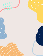 background with shells and bubbles