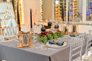 Happy new year interior decorations