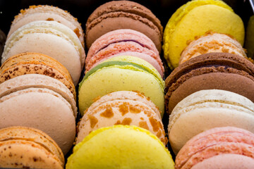 macaroons on a wooden table