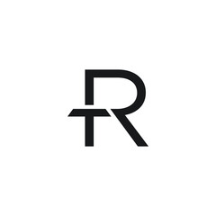 R and T abstract initials letter monogram vector logo design