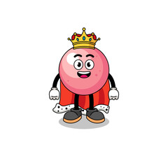 Mascot Illustration of gum ball king