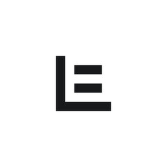EL LE abstract initials letter monogram vector logo design