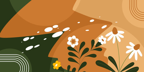 abstract flower mural. colorful creative background. for mural, print, decor, background, wallpaper.