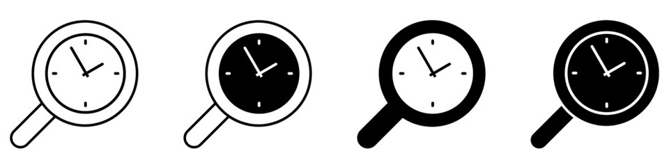 Time management icon vector set. deadline illustration sign collection. timeline symbol or logo.
