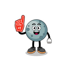 Cartoon mascot of asteroid number 1 fans