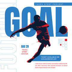 football soccer goal shot flyer template © akhid