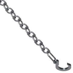 Obraz premium 3d rendering illustration of a hook and a chain