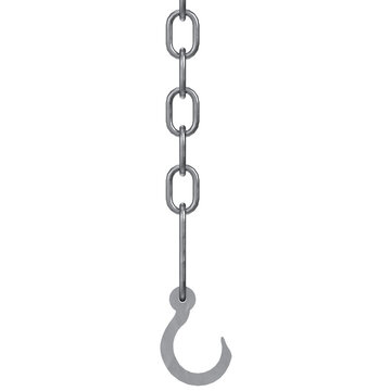 3d rendering illustration of a hook and a chain