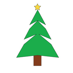 Christmas tree silhouette with transparent PNG background best for for design, greeting card, invitation and decoration