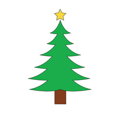Christmas tree silhouette with transparent PNG background best for for design, greeting card, invitation and decoration