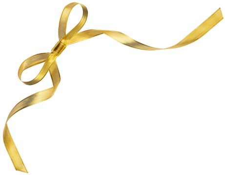 gold ribbon bow