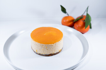 orange mandarin piece tart cake individual piece 