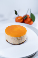 orange mandarin piece tart cake individual piece 