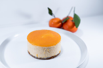orange mandarin piece tart cake individual piece 