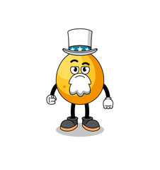 Fototapeta premium Illustration of golden egg cartoon with i want you gesture