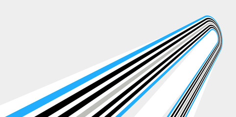Lines in motion vector abstract background, 3D perspective creative optical design with stripes, sound and music concept, flowing lines.