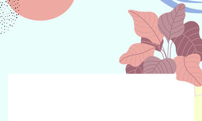 card with flowers and leaves