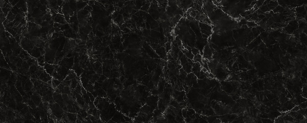 Panorama black marble texture for background or tiles floor decorative design.