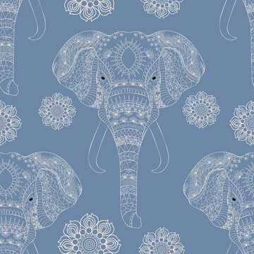 Pattern with elephant