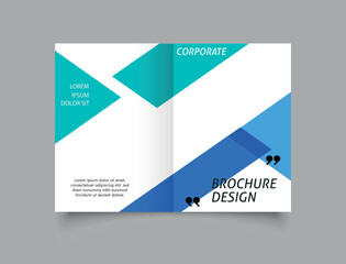 bi-fold brochure Book cover design. Flyer for printing. Catalog Vector Catalog