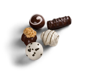Assorted Dark, Milk and White Chocolate Candies , Pralines , Truffles