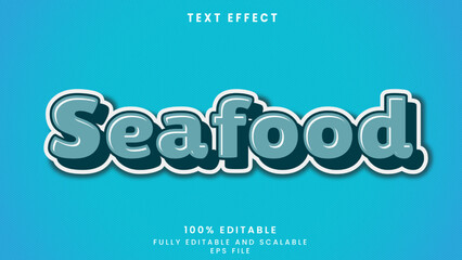 Seafood editable text effect	

