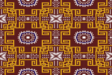 ethnic abstract art tribal seamless pattern Folk Embroidery, ikat Patterns, Aztec Geometric Art Ornament Prints, Carpet Designs, Wallpaper, Clothing, Wraps, Fabrics, Covers, Textiles , background imag